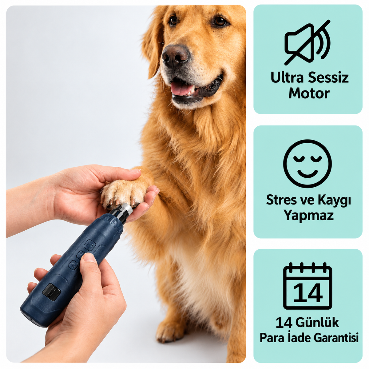 PetWoro V2 Şarjlı pet tırnak öğütücü